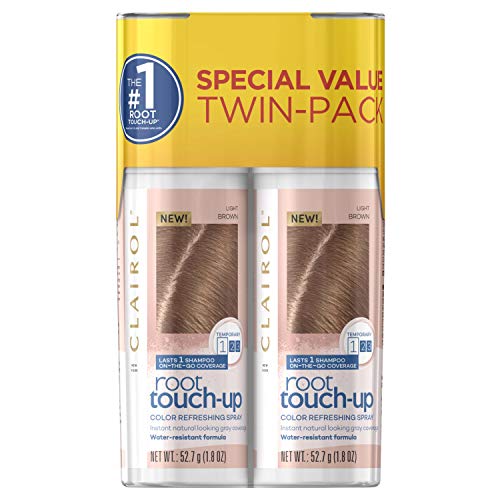 Clairol Root Touch-Up Spray, Light Brown, 2 Count