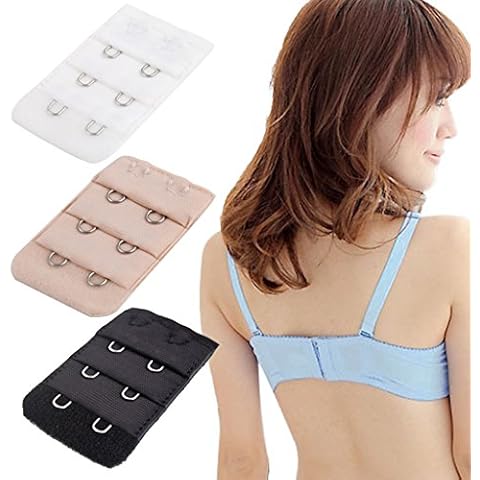 3 Mixed Colour 2 Hook Bra Extenders Cover