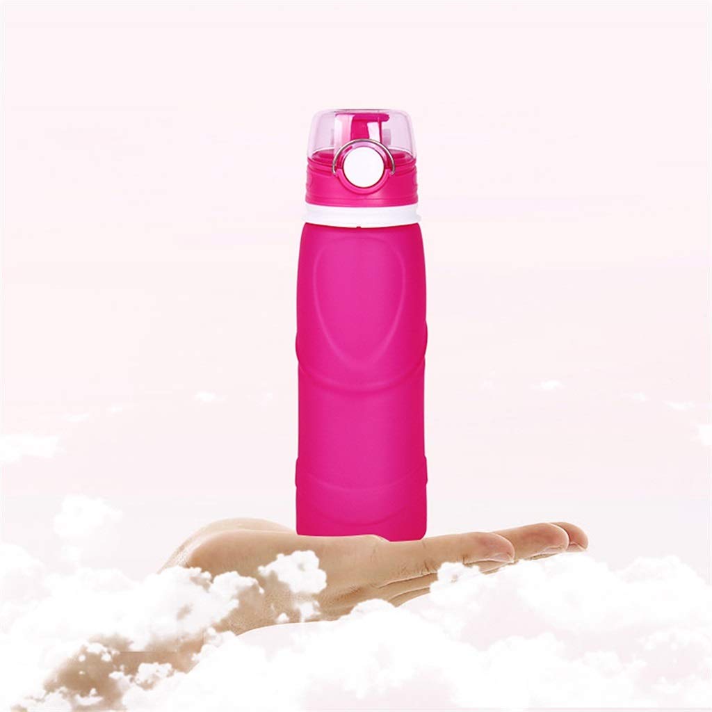 Klappbarer Wasserbecher, 750 Ml Kieselgel Trainieren Auslaufsicher Hitzebeständig Tragbar (5 Farben)