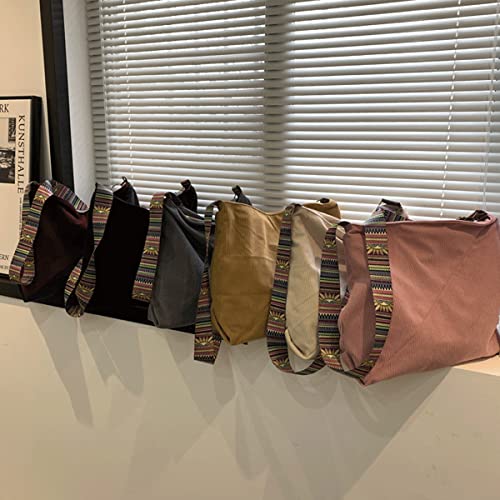 Jarkjard Women Corduroy Tote Bag Large Shoulder Hobo Bag For Women Boho Casual Handbag Purse(Pink) #TOP4