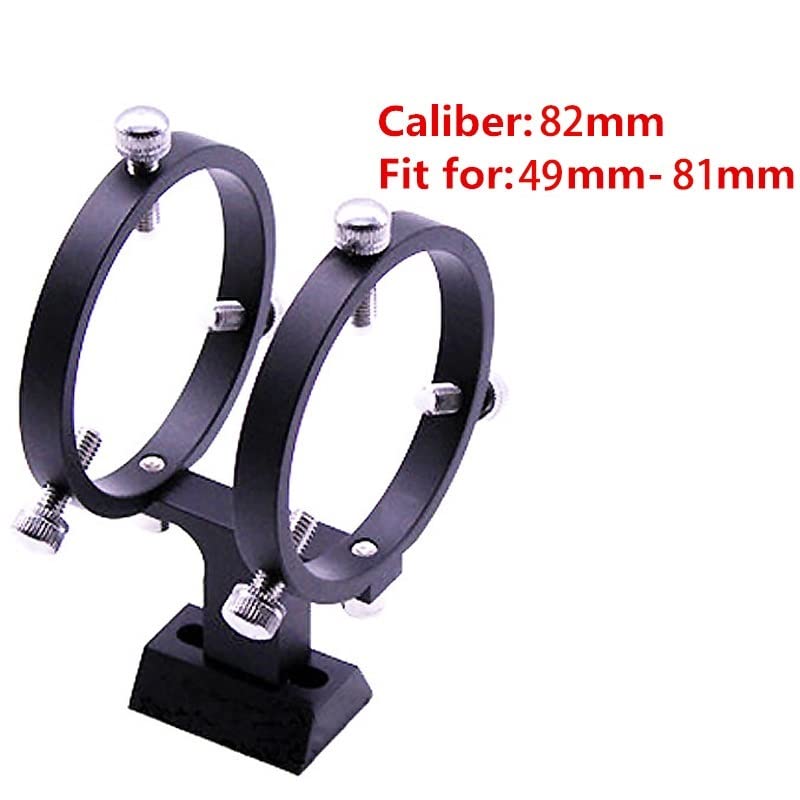 Anillos de guía de 6 puntos de aluminio para fijar puntero de buscador en telescopios de 82mm 2