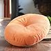 Okrągła poduszka do siedzenia, lniane poduszki na krzesła kryty na zewnątrz zmywalny Futon wykusz joga medytacja balkon mata tatami poduszki do siedzenia-c 60x60 cm (24x24 cale) (pomarańczowy 60X60 cm