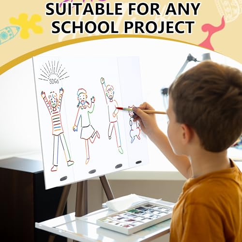Image of HAUTOCO 3 Pcs Small Trifold Poster Board 21 x 14 inches Tri Fold Presentation Boards White Corrugated Project Boards for Science Fair, School Project, Event Displays, Business (Pack of 3)