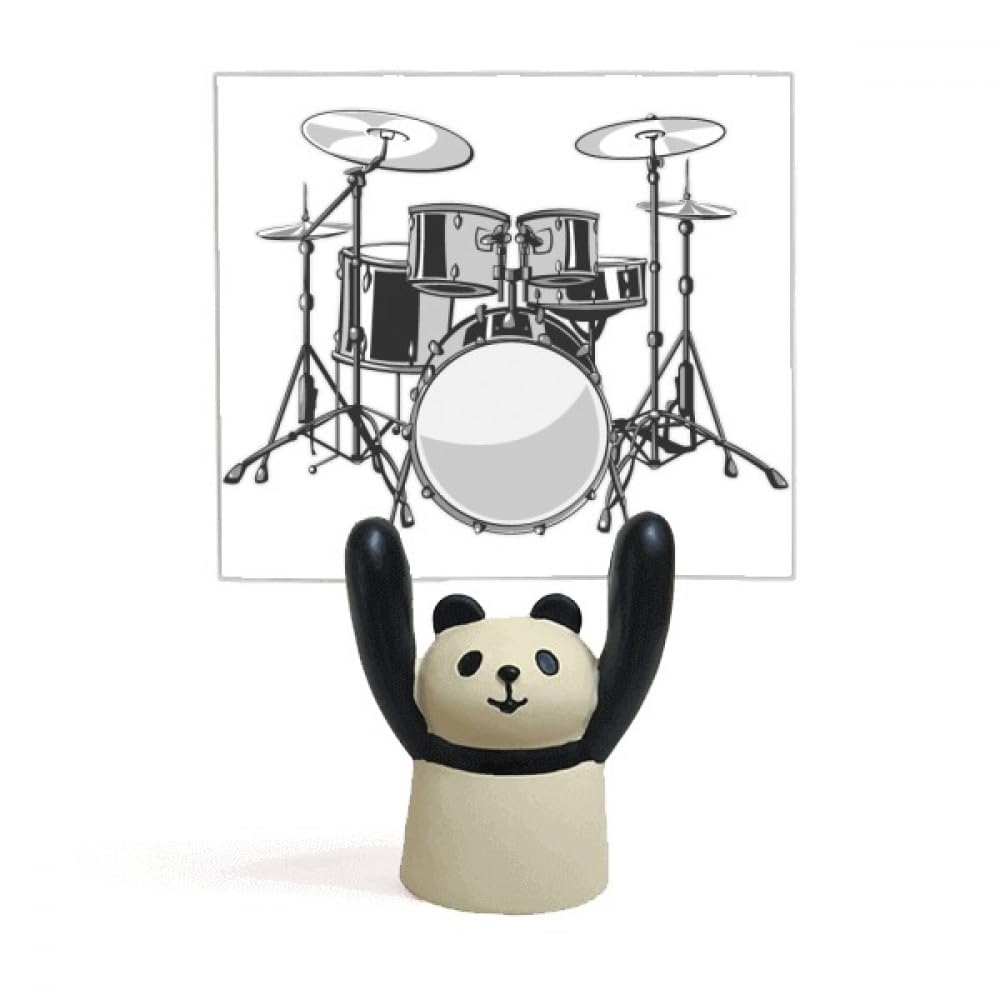 Support de mémo panda et décor batterie de musique