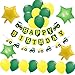 Farm Tractor John Deere Theme Party Decorations-1 Happy Birthday Banner, 1 Tractor Garland,4 Green and Yellow Mylar Balloons,16 Latex Balloons-Construction Supplies and Favors for Girls Boys Kids 1st 2nd 3rd 4th Bday Decor