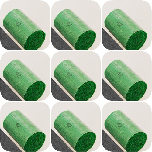 Image of Yglnden 10 Bundles Latch Hook Kit Colorful Yarn Bundles Cut Rug DIY Latch Hook Yarn for Handmake Craft Sewing Knitting for Adults (10 Bundles# Green A)