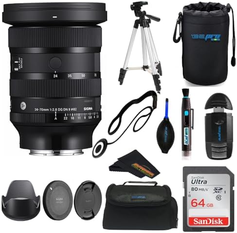 Sigma 24-70mm f/2.8 DG DN II Art Lens (Sony E)... (Lens with Sunshine Photo Basic Bundle)