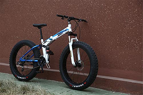 JHKGY Vélo De Montagne Pliant,Vélos VTT Tout Suspendus,Cadre Renforcé en Acier À Haute Teneur en Carbone Frein À Disque,Hommes Et Femmes Adultes - Image 4