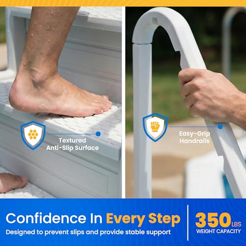 Image of Blue Wave Easy Pool Steps for Above Ground Pools