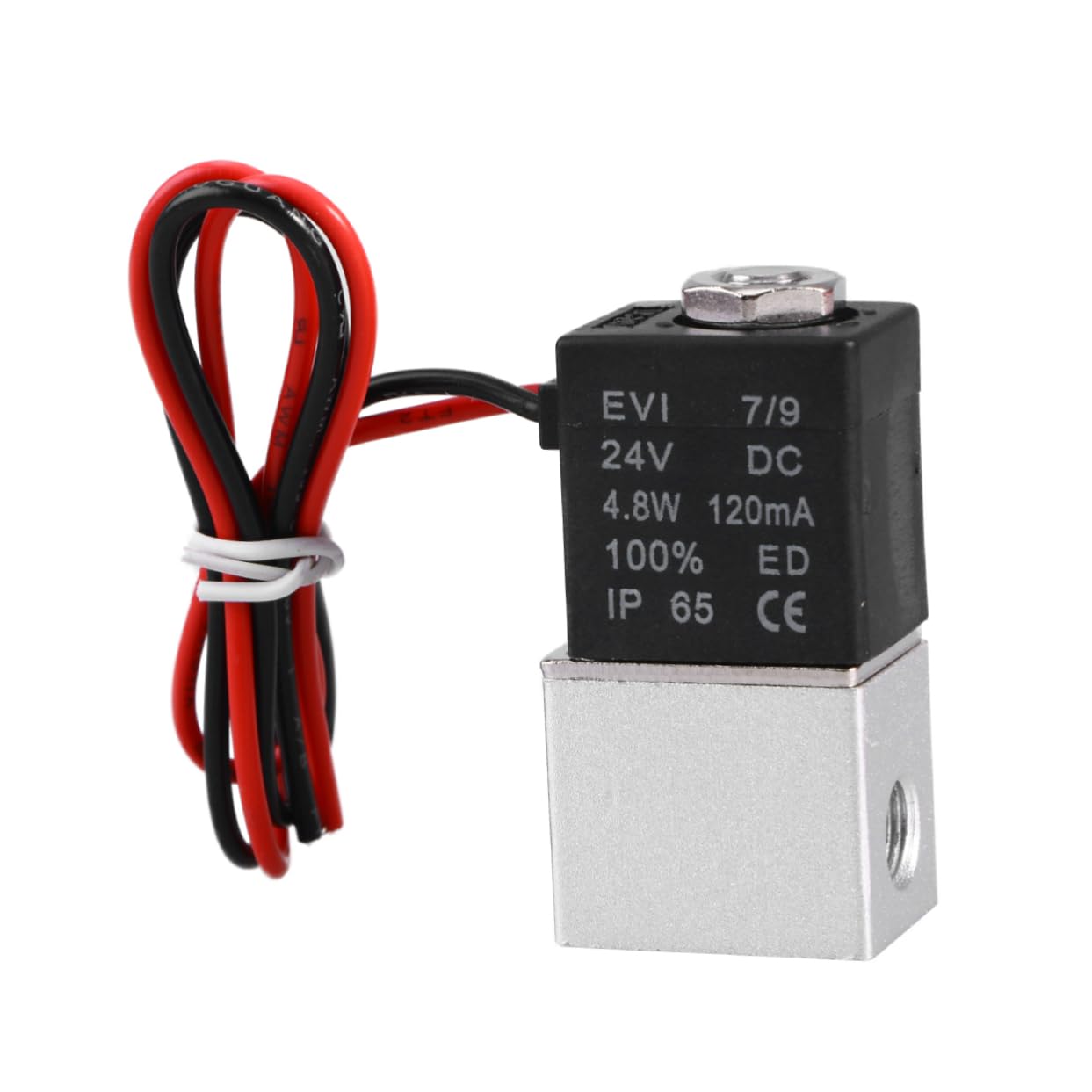 Electroválvula solenoide DC normalmente cerrada de vías para control de agua y gas BSP