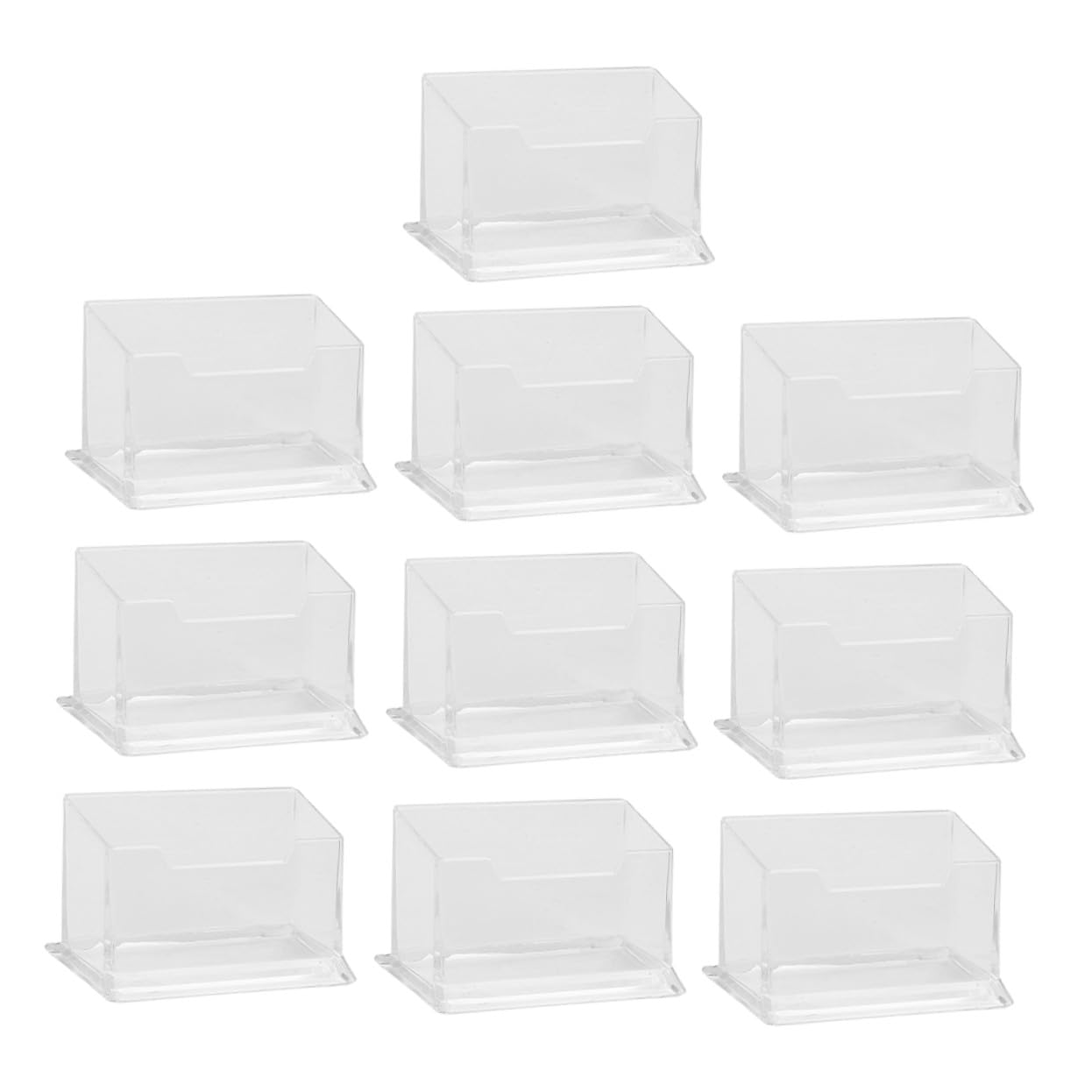 Porta Biglietti da Visita Trasparente in Plastica Abs, 10 Pezzi