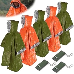 JNZLT Poncho de supervivencia de em...
