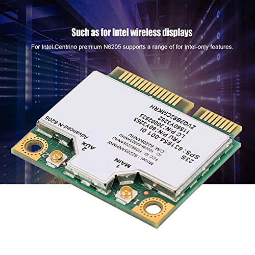 Tarjeta de Red Inalámbrica WirelessN 6205 Mini PCIE para Laptop ThinkPad, 300 Mbps, compatible con T420/T430/T520, modelo 60Y3253 miniatura 3