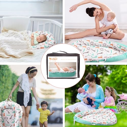 Image of Viviland Baby Lounger Snuggle Me Lounger Fits 0-24 Months Newborn Infant Babies, Dinosaur