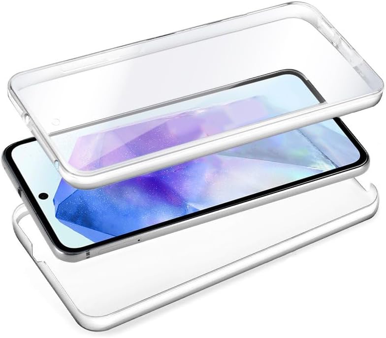 Cool 3D Silicone Case for Samsung A556 Galaxy A55 5G (Transparent Front + Back)