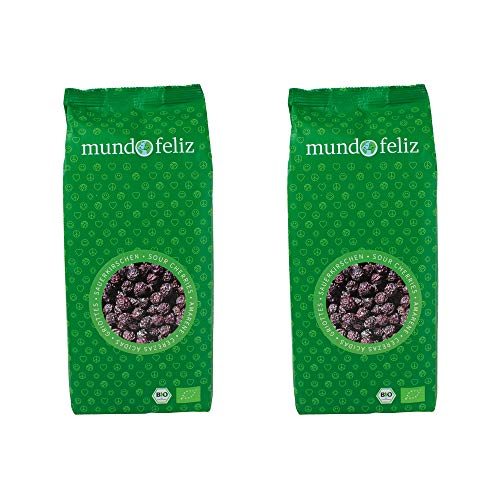Mundo Feliz Getrocknete Sauerkirschen aus Bio-Anbau, entsteint, 2 x 500 g Cover