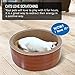 FluffyDream ScratchMe Cat Scratcher Post & Board, Round Cat Scratching Lounge Bed, Durable Pad Prevents Furniture Damage, 17.32'' x 17.32''x 6.11''