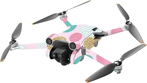 MightySkins - Piel brillante con purpurina compatible con DJI Mini 3 Pro, burbujas doradas, acabado protector y duradero con purpurina de alto