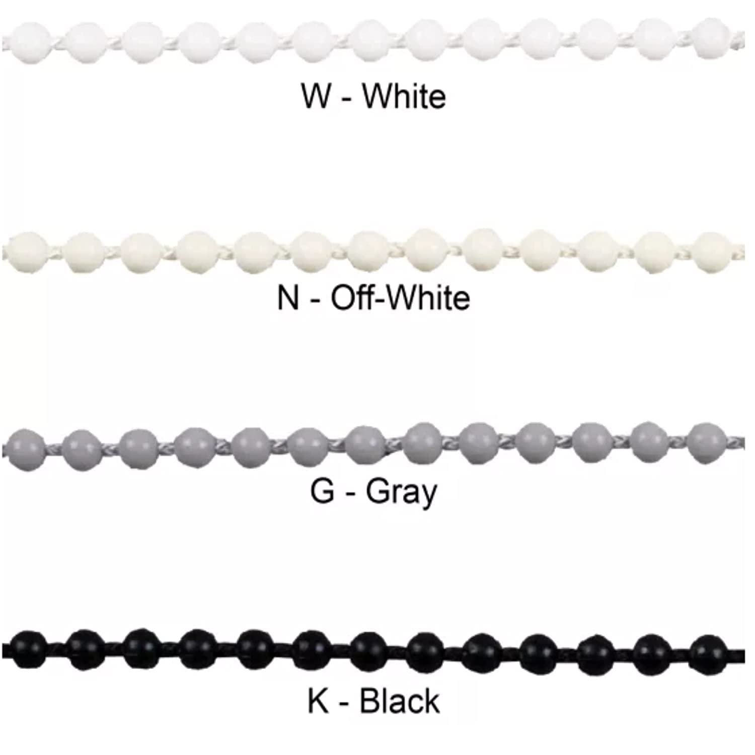 1000 Ft Spool Of White #10 Plastic Ball Bead Chain - For Repairing Blinds, Shades, & DIY Projects