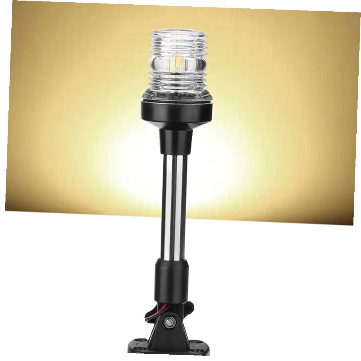 Veemoon Luce di Navigazione LED Ribaltabile 12v 360° Bianco per Barche, Luce di Ancoraggio Marina Angolo Regolabile, Lampada di Segnalazione per Yacht e Imbarcazioni Sportive