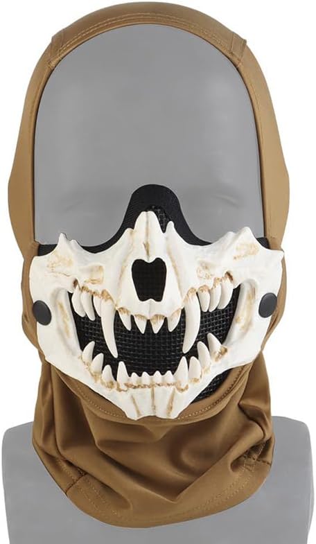 Outdoor Airsoft Shooting Face Protection Gear Metal Steel Wire Mesh Half Face Tactical Airsoft Mask Hood