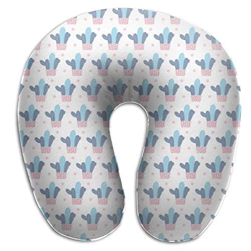 tyui7 Oreiller en Mousse à mémoire de Forme d'oreiller en Forme de U de Cactus sans Couture pour Les oreillers cervicaux Confortables