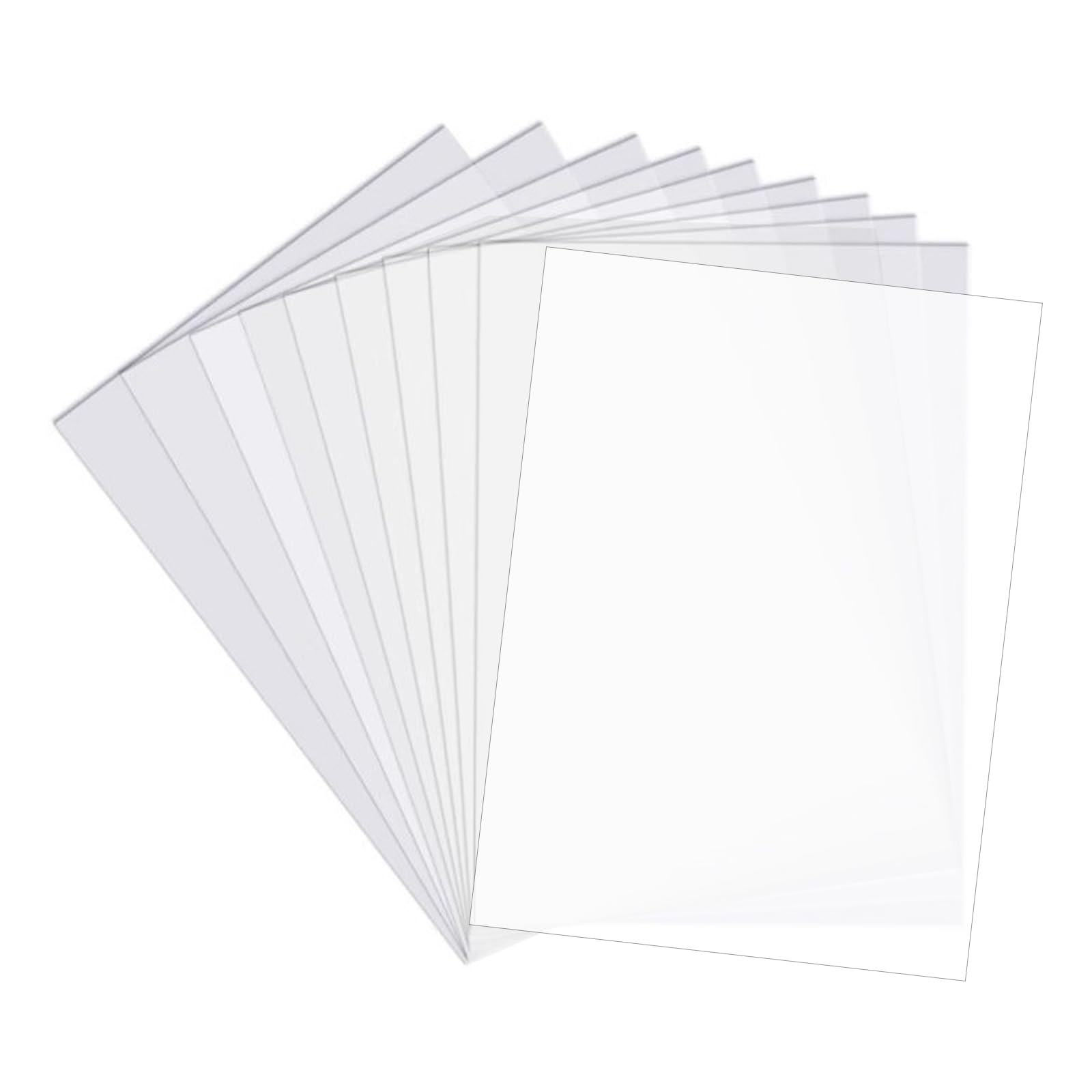 25 Pack Clear Plastic Sheets 4 Mil 12" x 12" Clear Plastic Stencil, Acetate Sheets Reusable Clear Template Sheets for Laser Cutting,Cut Tool Template