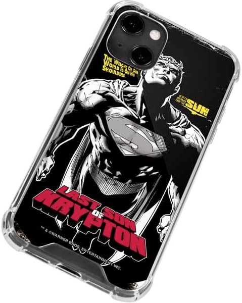 Skinit Clear Phone Case Compatible with iPhone 13 - Officially Licensed DC Comics Superman Last Son of Krypton Design