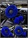 Younglingn Car Steering Wheel Cover Gear Shift Handbrake Fuzzy Cover 1 Set 3 Pcs Multi-Colored with Winter Warm Pure Wool Fashion for Girl Women Ladies Universal Fit Most Car（Royal Blue）