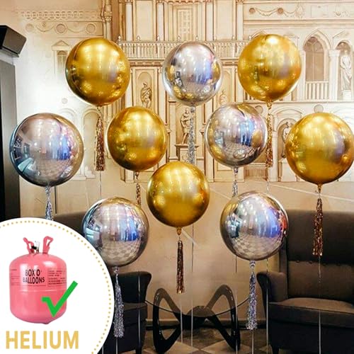 Image of PartyWoo Metallic Balloons 20pcs 18 Inch Metallic Blue Silver Gold Purple Pink Green Rose Gold Latex Balloons for Baby Shower Wedding Engagement Unicorn Rainbow Birthday Party Decorations