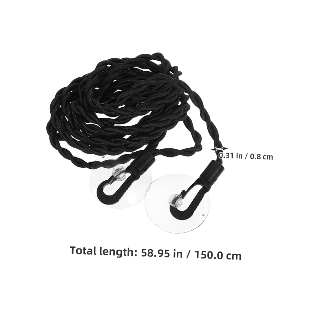 Zerodeko 3pcs Portable Clothesline with Suction Cups Retractable Elastic Drying Line for Travel and Outdoor Use and Lightweight Clotheslines for Home Camping and Hiking