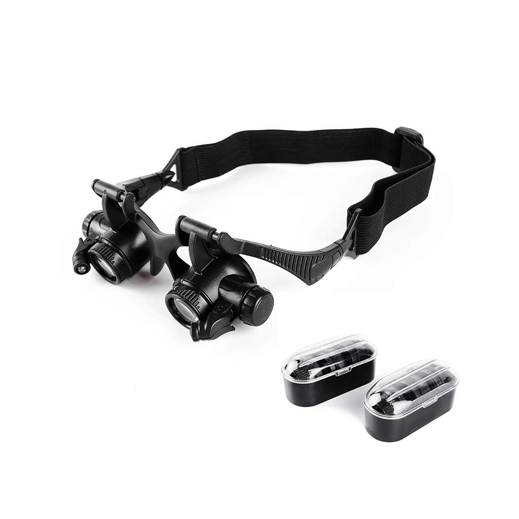 asdchZen Magnifying Glass Ultra Clear Reading Elderly Children'S Multi-Function Head-Mounted Magnifying Mirror Magnifiers