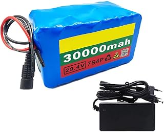 29.4V 30000Mah Electric Bike Battery, 7S4P 18650 Li-Ion Battery Pack with BMS Scooter Electric Bike And 29.4V 2A Charger