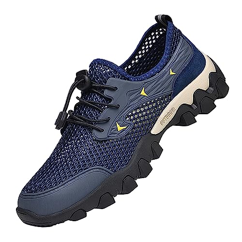 Chaussures d'hiver en maille bleu homme confort premium