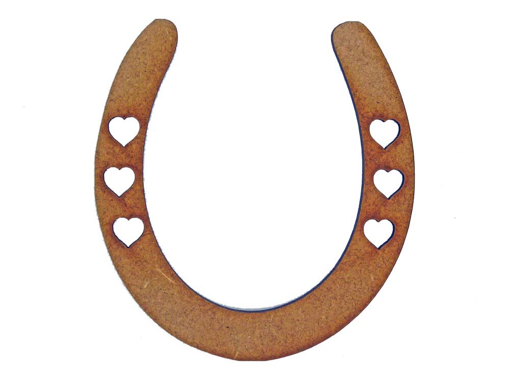 Horse Shoe - Laser Cut 3mm MDF Craft Shape Blanks (Mini (10 Pack))