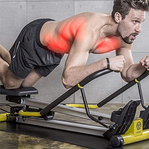 Image of Rowing Machine for Home Use Foldable Hydraulic Rowing Machine Silent Rowing Device Abdominal Fitness Equipment 5 Gears Resistance