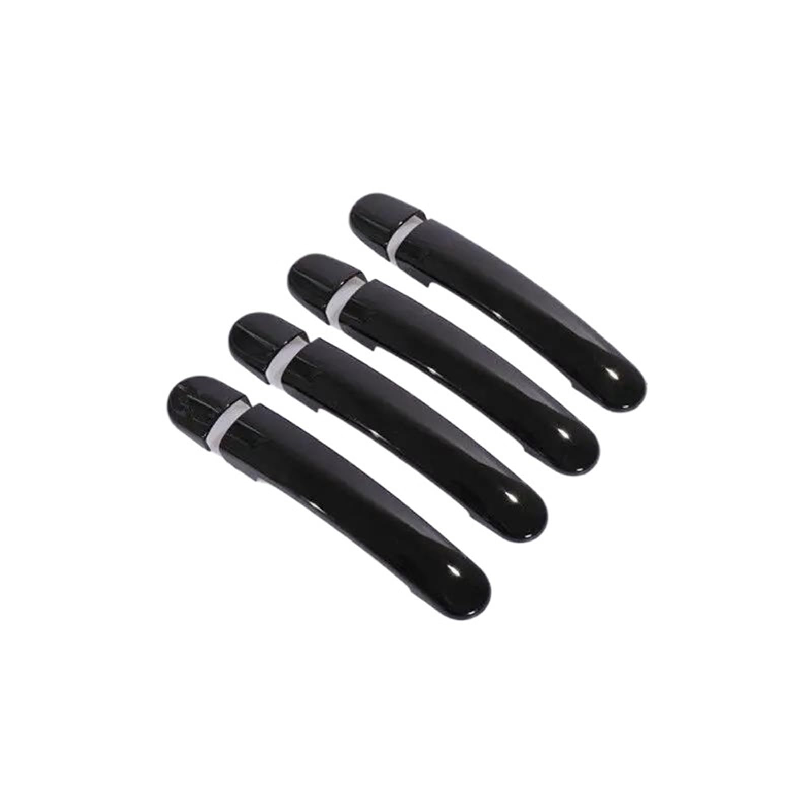 ATGCBCAUF Glossy Black Chrome Car Door Handle Covers Stickers for VW for Polo 2010-2018 Car Exterior Door Handles