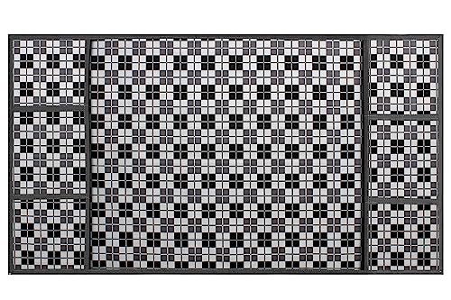 Image of Stylista Refridgerator top Cover Suitable for Samsung RT37C4512BX /HL, 322 Liter Fridge, Dimension (WXD) 65x111 CM, Checkered Pattern Black