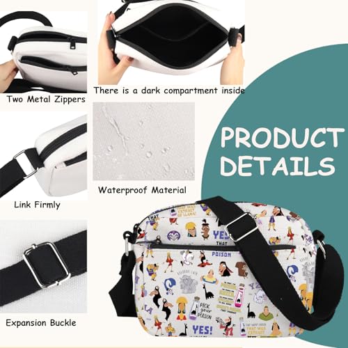 TSOTMO Cartoon Movie Merchandise Gift Emperor Movie Crossbody Bag for Movie Fans Poison Zipper Pouch4