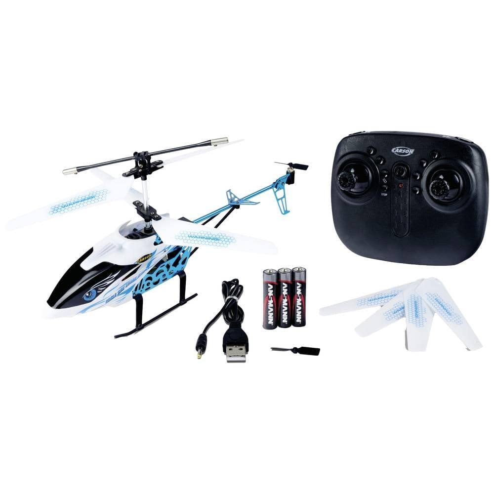 Carson 500507169 Eagle 280 Crash Stop 2,4 GHz 100% RTF – RC Heli, Ferngesteuerter Helikopter, Robustes RTF (Ready to Fly) Modell für Einsteiger, für Kinder ab 12 Jahren, In/Outdoor Heli