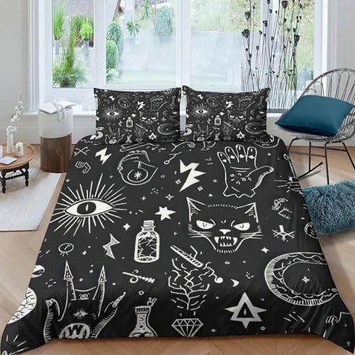 Housse de couette sorcière fantastique 3D super douce