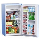 Upstreman 3.2 Cu.Ft Mini Fridge with Freezer, Single Door Mini Fridge, Dorm Fridge, Adjustable Thermostat, Mini Refrigerator for Bedroom, Office, Dorm, Blue-BR321