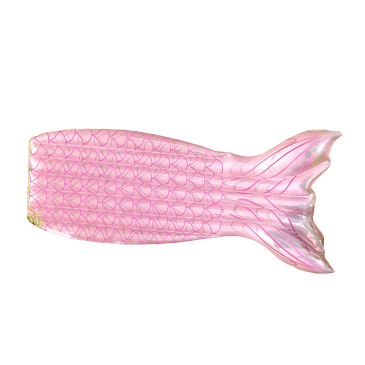 UKCOCO Materassino Gonfiabile a Coda di Pesce per Piscina Strass, Galleggiante per Spiaggia e Piscina, Realizzato in Pvc Leggero