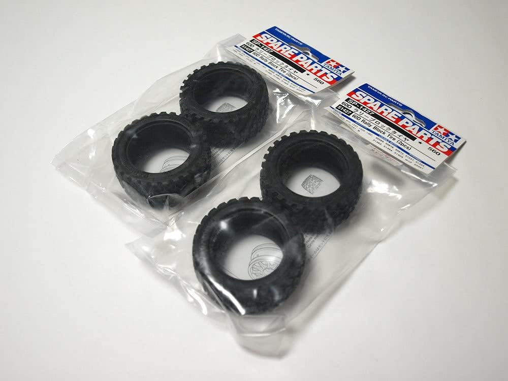 Amazon 【M968】 タミヤ SP1427 60D ラリー ブロック タイヤ 2セット 1台分 (検:51427 Mシャーシ 田宮