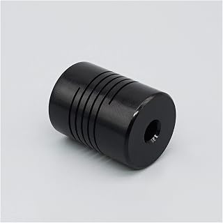 WAAZVXS Coupler for 3D Printer Parts 5-8mm for Stepper Motor T8 Lead Screw Connector 5x8x25mm Flexible Shaft Coupler 2pcs (Color : Black)