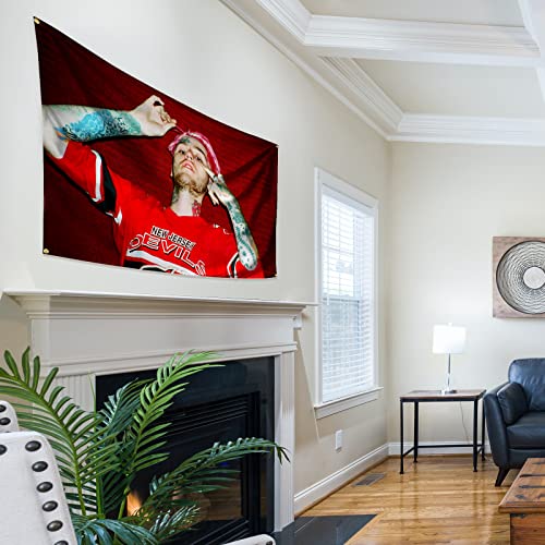 Glokim Lil Peep Tapestry 3×5 Ft Wall Hanging Tapestry Decorative Flag Banner Posters Fashion Wall Pop Art For Home Decor Living Room College Dorm Bedroom #TOP2