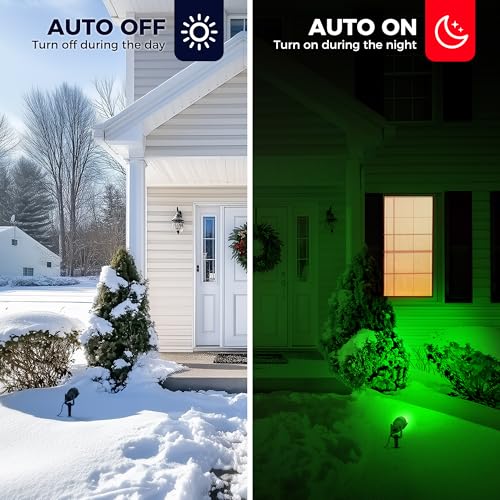 Image of L LOHAS LED Red Green Christmas Outdoor Spotlight 5W Landscape Light 2 Pack