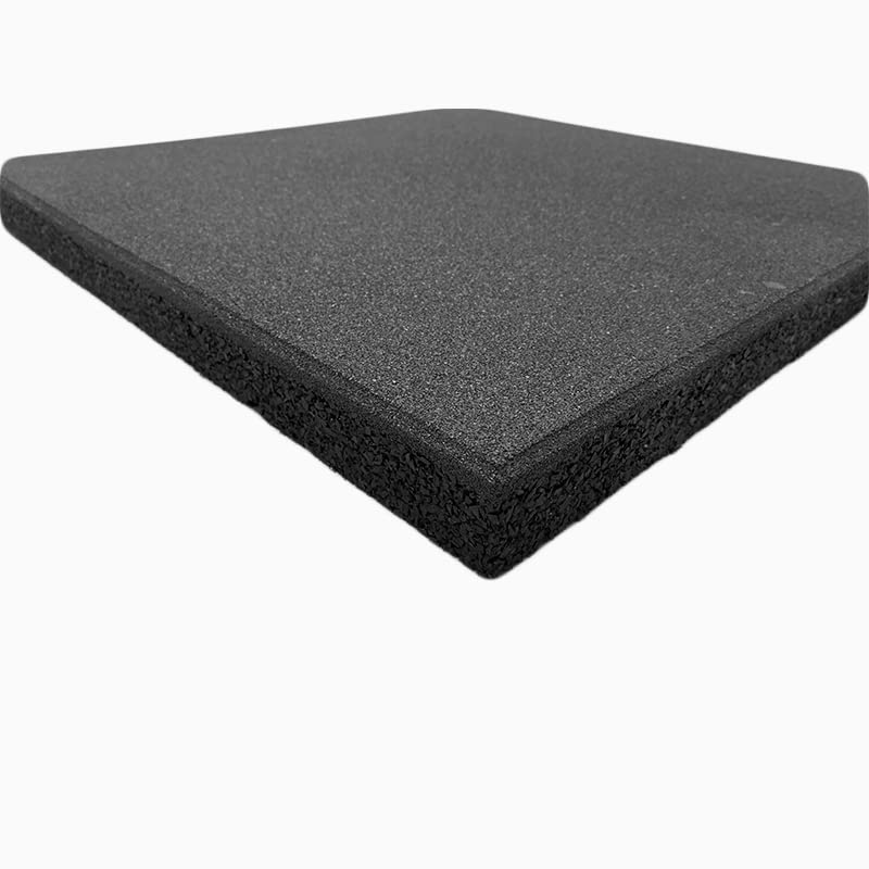 Lestare | Loseta de Caucho Cuadrada | Loseta de amortiguación para Gimnasio y Crossfit | Medida 100cm x 100cm | Espesor Variable | Modelo Macizo | Color Negro (10mm Espesor)