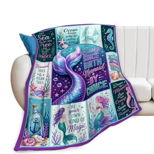 Spaexor jeté sirène peluche déco maison 60"X80"