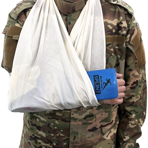 Image of 2pc First Aid Splint Kit - Lightweight & Reusable Arm and Leg Fracture Support for Trauma Emergencies, Essential First Aid Equipment for Home, Car & Outdoor Use (Blue)